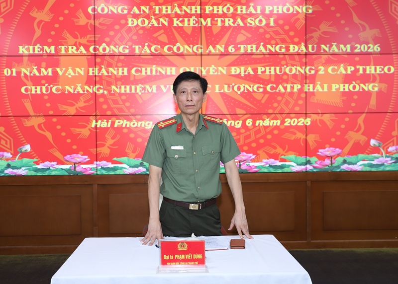 Đoàn kiểm tra số 1 – CATP kiểm tra công tác Công an 6 tháng đầu năm 2026, 1 năm vận hành chính quyền địa phương 2 cấp